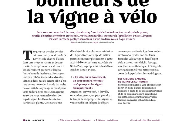 Ateliers de Bardins dans le magazine Vivre Bordeaux