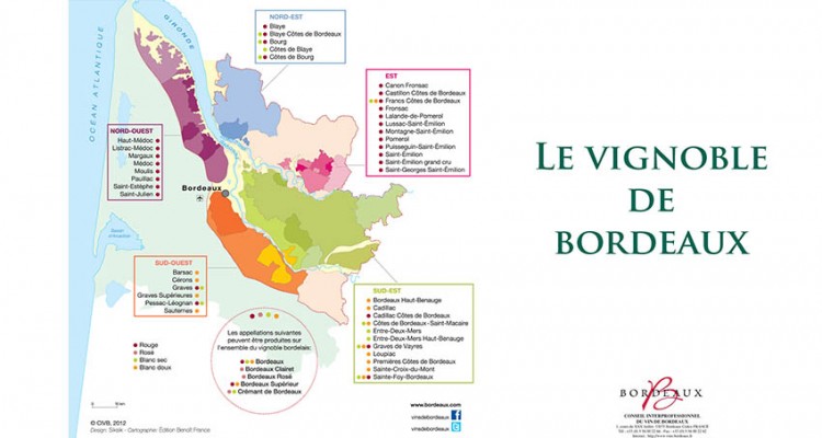 carte du vignoble de bordeaux