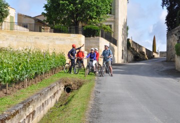 Route des vins de Saint-Emilion à vélo