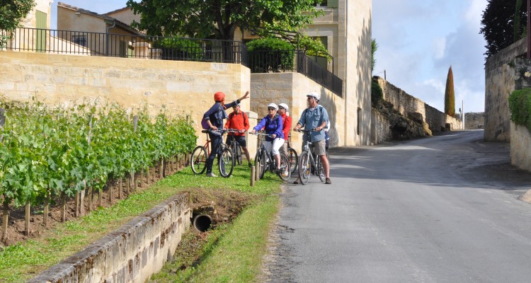 Route des vins de Saint-Emilion à vélo