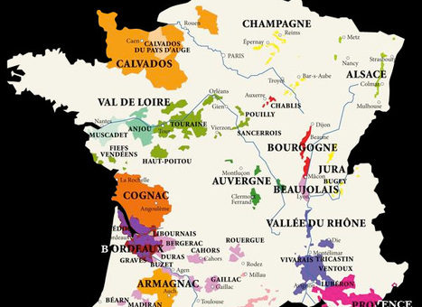 carte de france des vins AOC