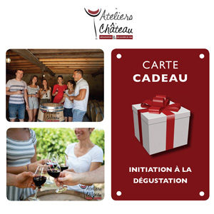 Carte cadeau atelier initiation degustation vins bordeaux